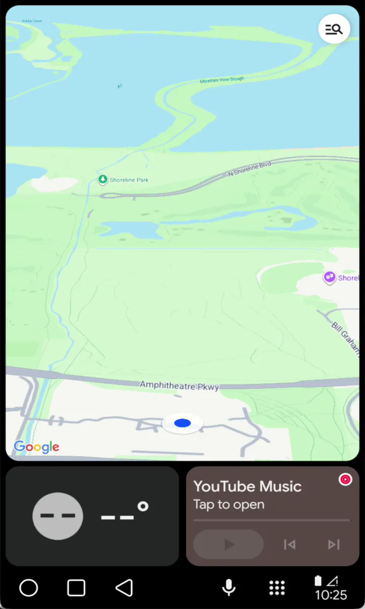 ミラーリングをオフにした標準 Android Auto