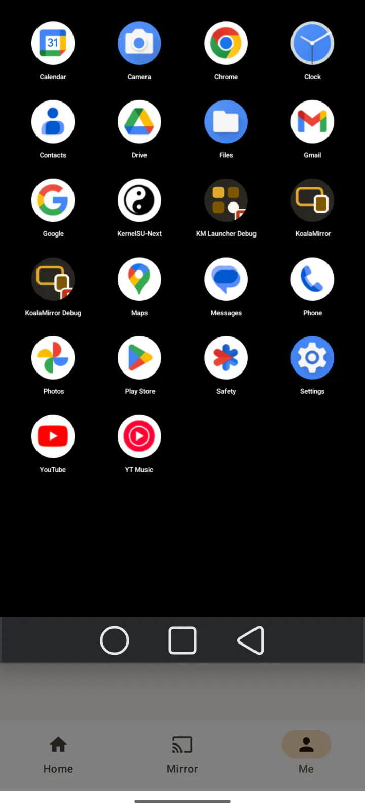 スマホでミラー画面をプレビュー